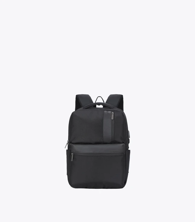 Casual Nylon Unisex Backpack with Multiple Pockets and Handle
