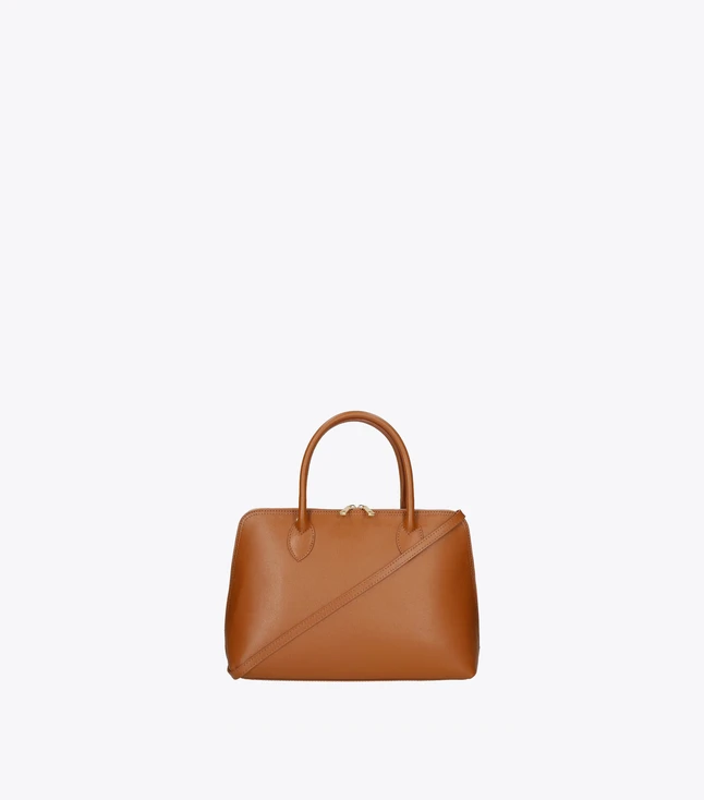 Elegant Minimalist Leather Satchel Crossbaody Handbag for Women
