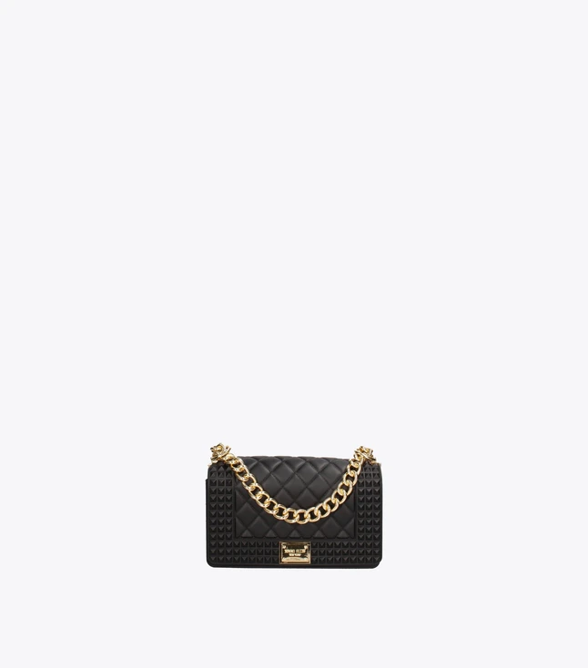 Stylish Italian Leather Crossbody Bag with Chain Handle and Adjustable Strap for Women

