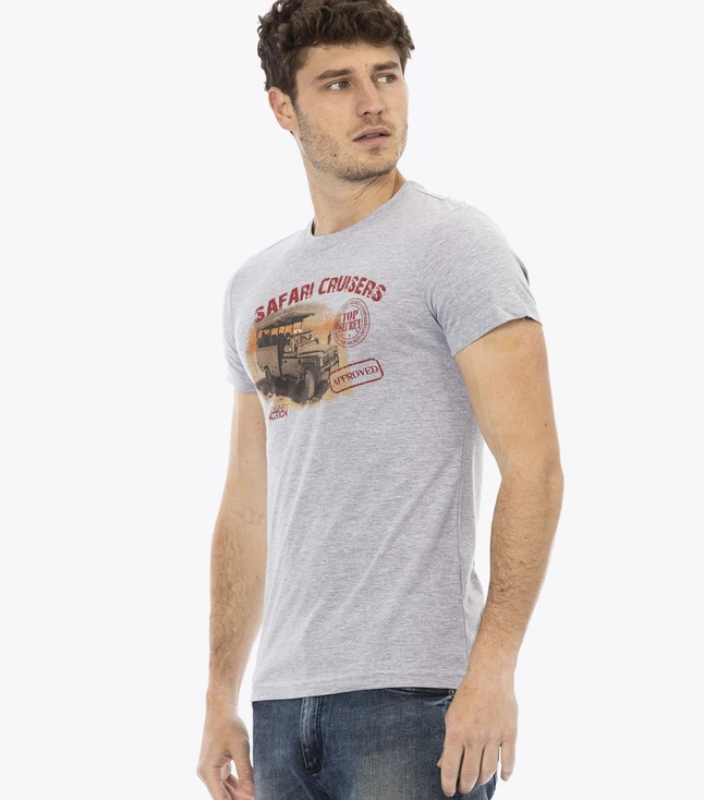Casual Graphic Cotton Tee for Safari Style Everyday Wear
