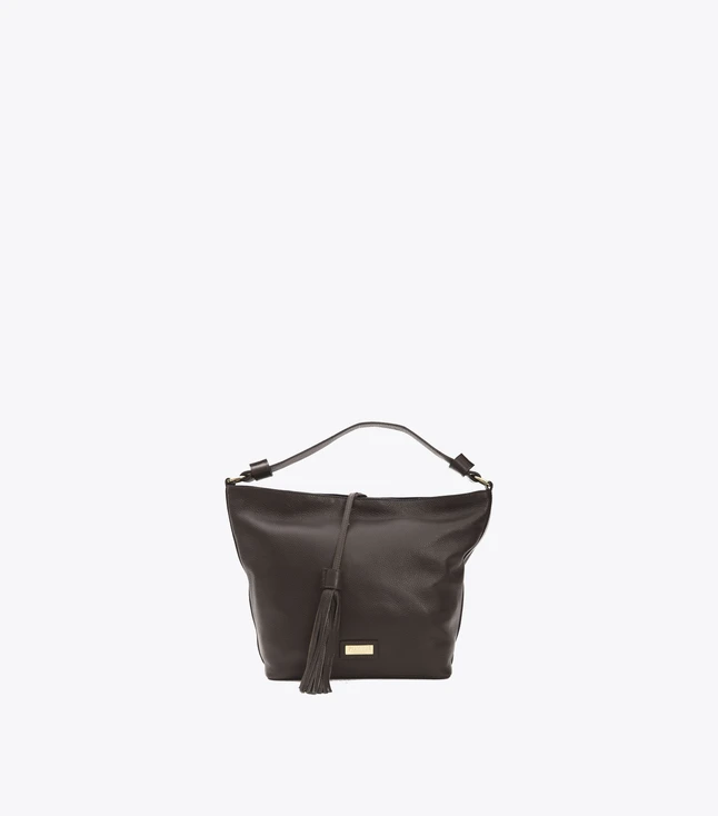 Soft Leather Shoulder Bag with Tassel for Everyday Use