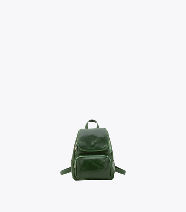 Minimalist Leather Backpack for Women with Multiple Pockets for Daily Use
