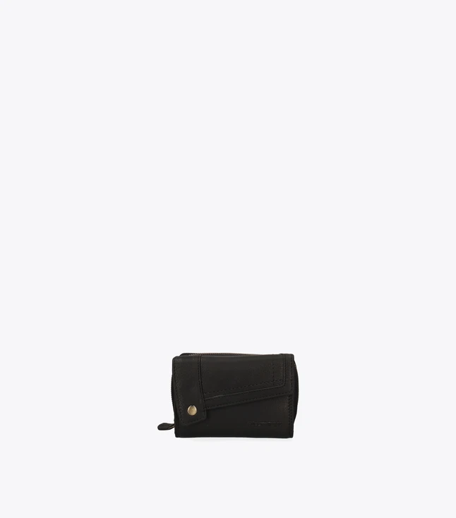 Minimalist Leather Wallet for Men with Card and Banknote Holders, Internal Pockets, Magnetic Button External Pockets, Unlined Interior, Casual Use
