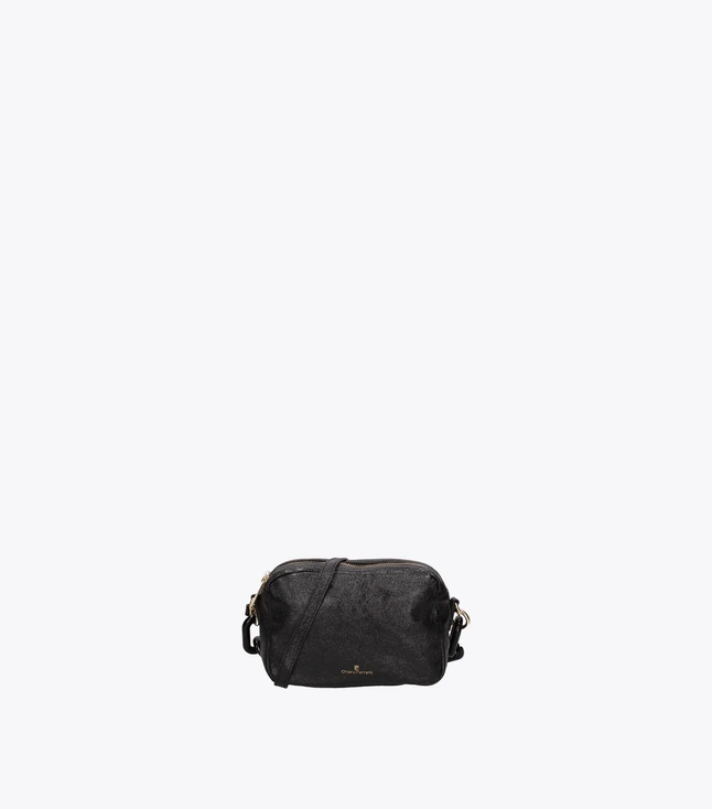 Minimalist Leather Crossbody Bag for Women with Magnetic Button Closure and Adjustable Strap
