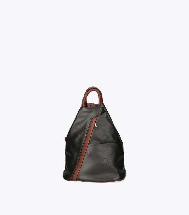 Stylish Italian Leather Backpack for Women in Genuine Sauvage Leather for Daily Use
