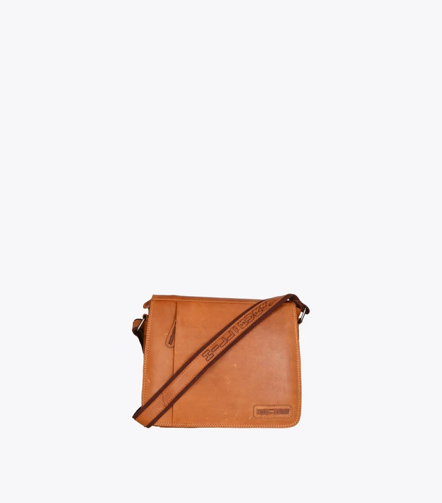 Casual Leather Shoulder Bag for Men with Shoulder Strap
