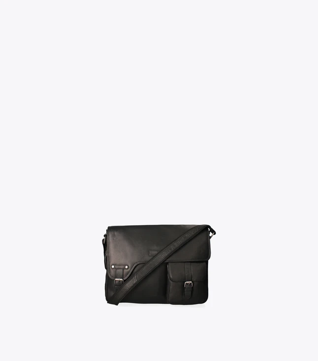 Vintage Leather Crossbody Bag for Men with Multiple Pockets for Daily Use
