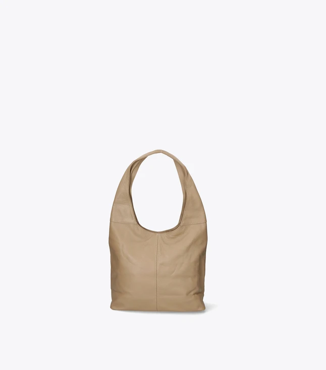 Minimalist Leather Shoulder Bag for Women with Double Compartments
