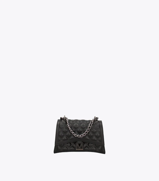 Stylish Rubber Crossbody Bag with Chain Handle for Women
