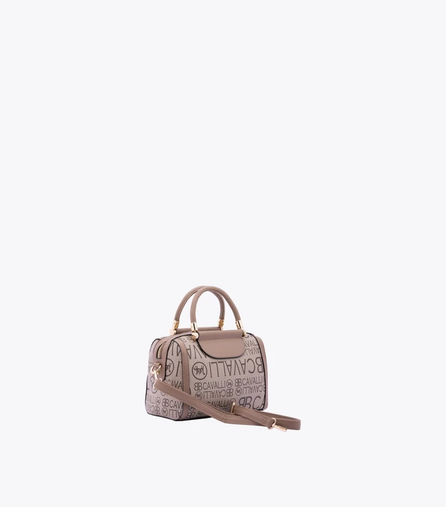 Monogram Print Canvas And Leather Satchel Bag for Everyday Use