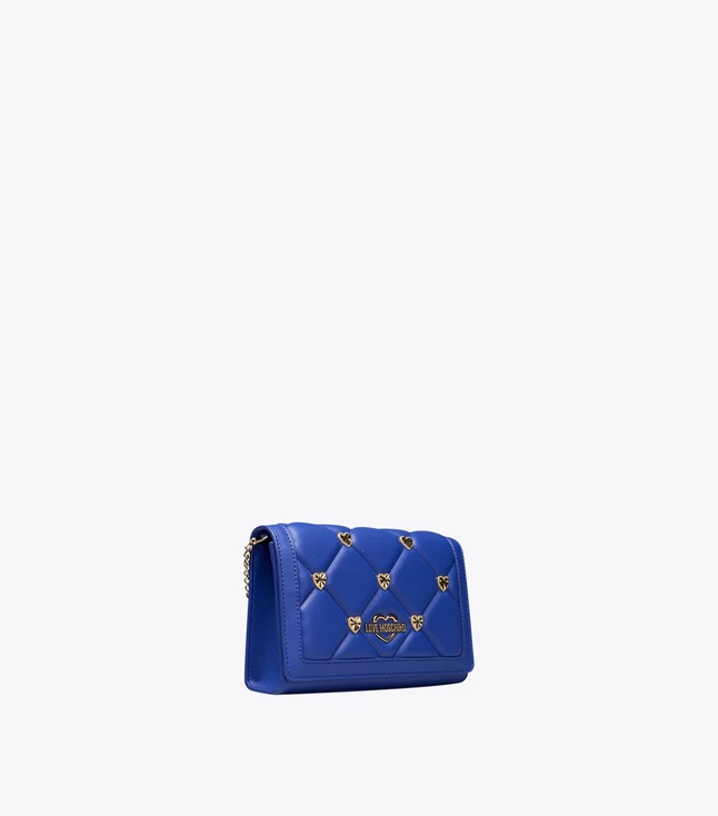 Stylish Italian Leather Wallet with Heart-Shaped Logo and Flap Closure for Women
