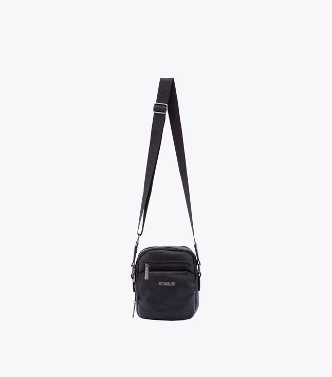 Minimalist Nylon Crossbody Bag for Everyday Use with Front Zip Pocket