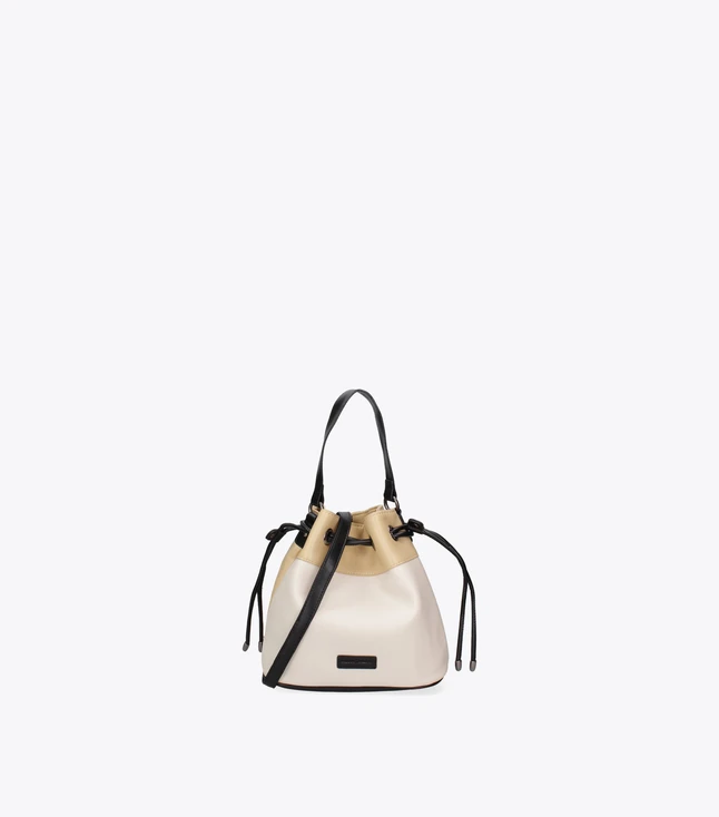 Bucket Bag Drawstring PU Leather Everyday Use Shoulder Bag