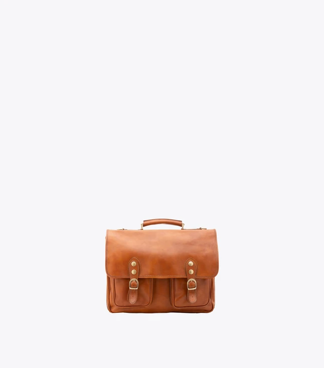 Vintage Leather Duffle Bag for Travel with Removable Shoulder Strap

