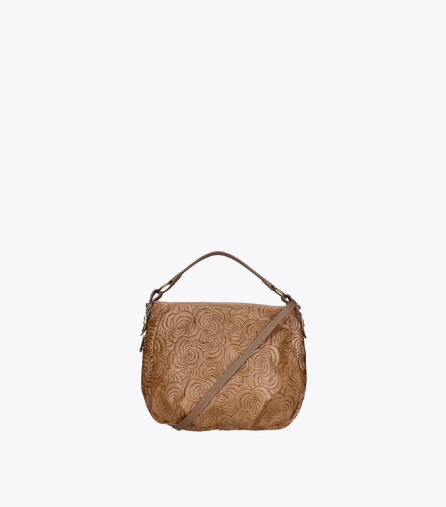 Elegant Leather Handbag for Women with Structural Zip, Adjustable Handle and Removable Shoulder Strap
