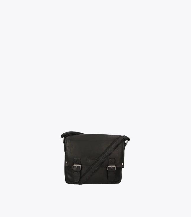 Minimalist Leather Crossbody Bag for Men with Multiple Inner and Outer Pockets
