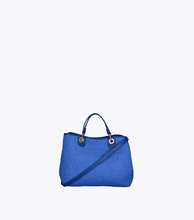 Stylish Woven Straw Handbag with Detachable Shoulder Strap for Women
