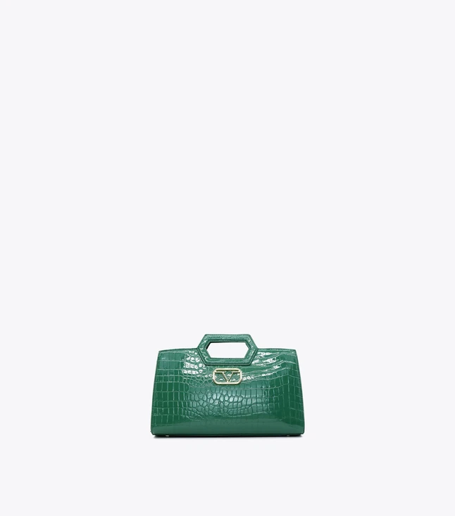 Crocodile Embossed Leather Top Handle Satchel for Everyday Use