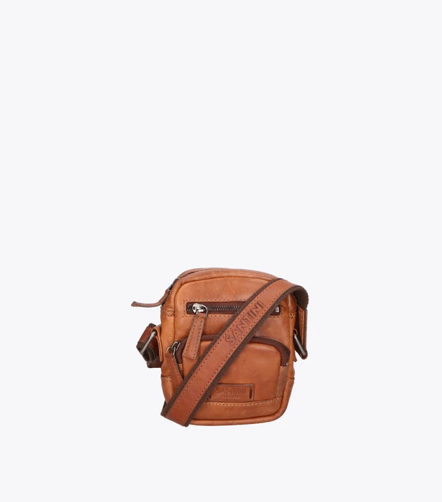 Minimalist Leather Crossbody Bag for Men
