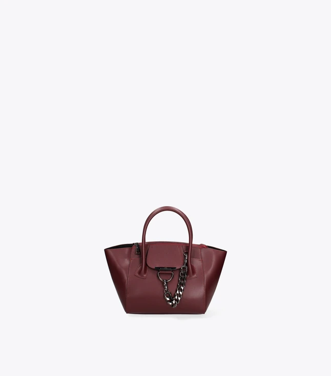 Vintage Leather Tote Bag for Women with Magnetic Button Closure and Inner Zipper Pockets
