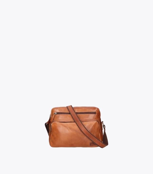 Stylish Italian Leather Crossbody Bag for Men Travel and Daily Use
