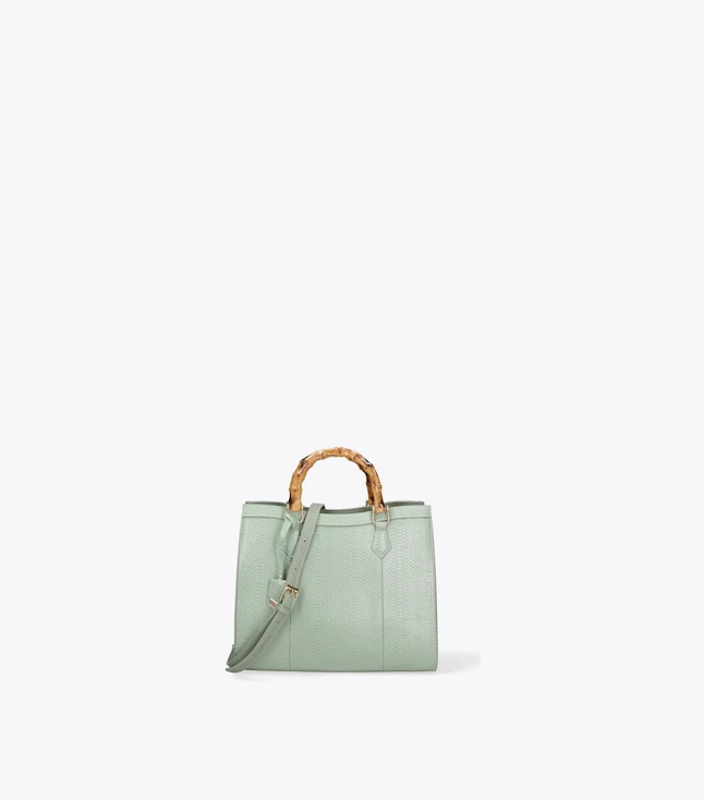 Minimalist Synthetic Shoulder Bag for Women with Resin Handle for Daily Use
