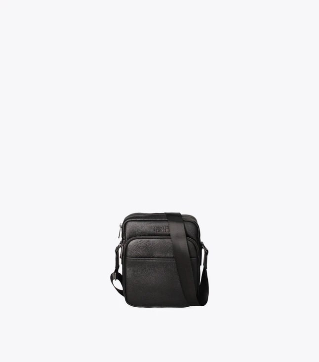 Stylish Italian Leather Briefcase for Men with Multiple Pockets and Removable Shoulder Strap
