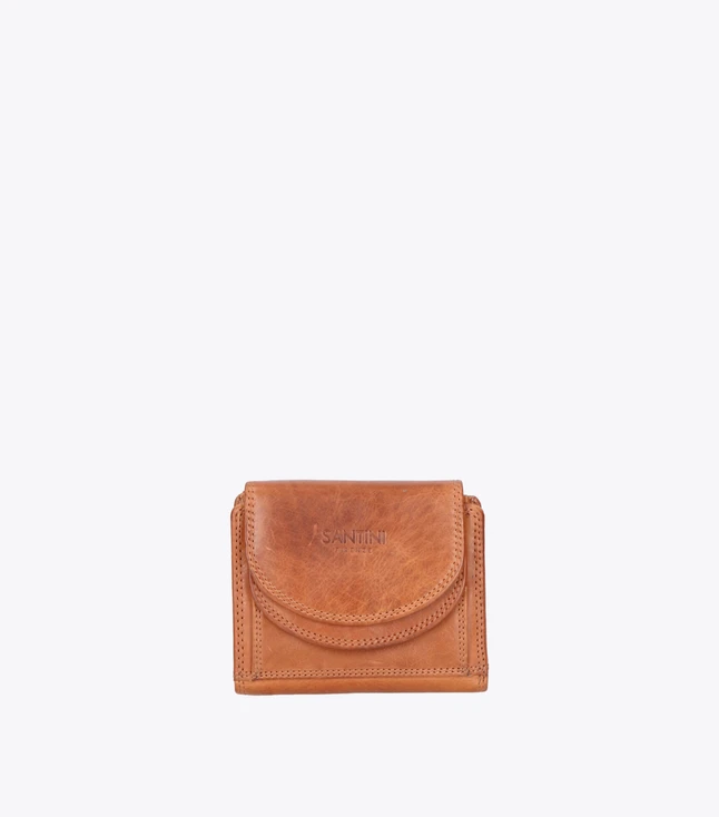 Vintage Genuine Leather Wallets for Women with Coin Pocket and Anti-Shoplifting Design
