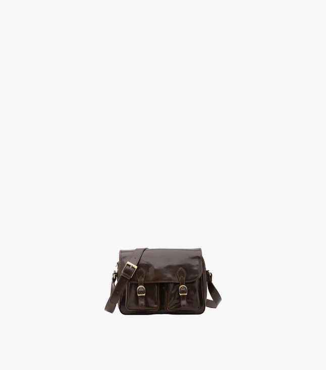 Stylish Italian Leather Crossbody Bag for Women with Multiple Pockets and Adjustable Strap
