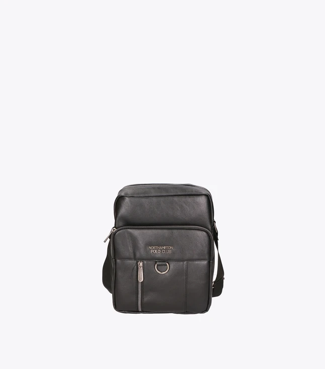 Minimalist Vegan Leather Shoulder Bag for Men with Single Compartment
