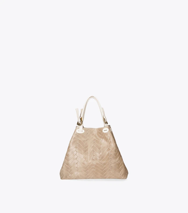Stylish Italian Leather-Handle Leather Shoulder Bag with Multiple Pockets for Women
