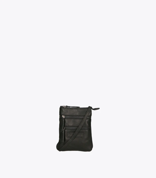 Casual Leather Crossbody Bag for Men with Multiple Pockets and Adjustable Strap
