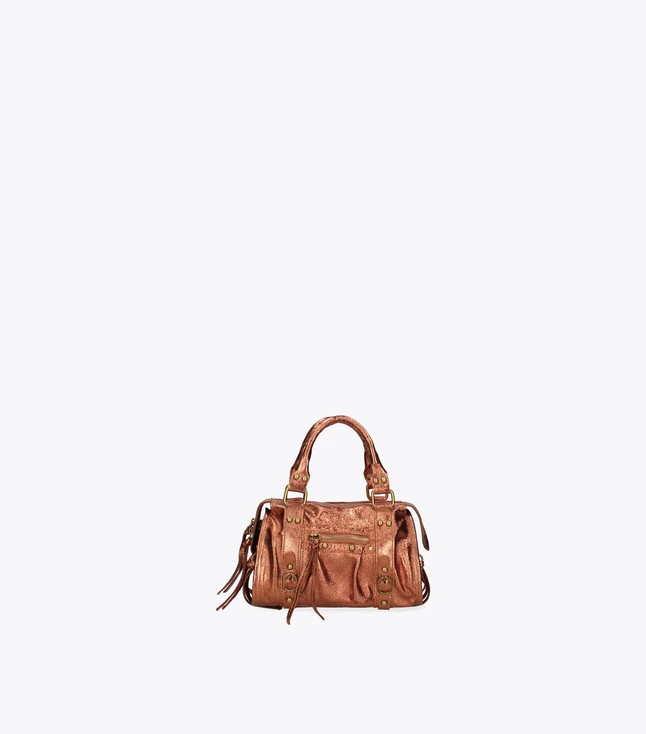 Elegant Leather Shoulder Bag for Women with Magnetic Button Closure and Removable Chain and Leather Strap
