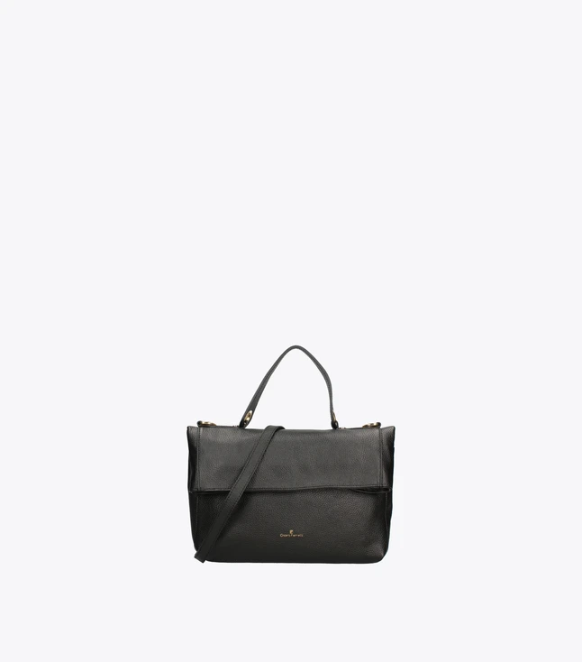 Stylish Italian Leather Shoulder Bag with Twist Lock Closure and Removable Handle for Women
