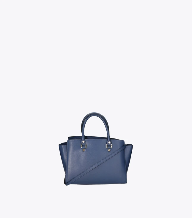 Stylish Italian Leather Handbag for Women with Dual Handles and Detachable Shoulder Strap
