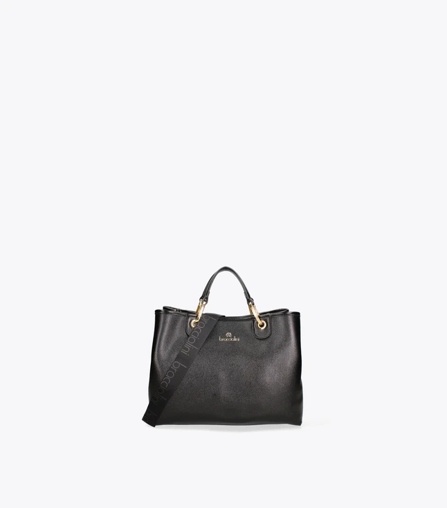 Elegant Faux Leather Tote Bag with Zipper Closure for Women
