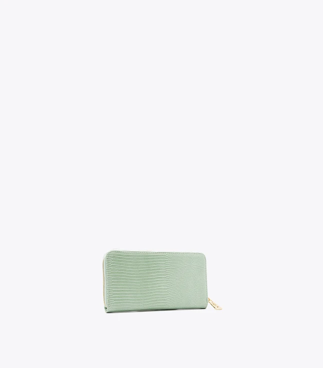 Minimalist Lizard Embossed Leather Wallet for Everyday Use