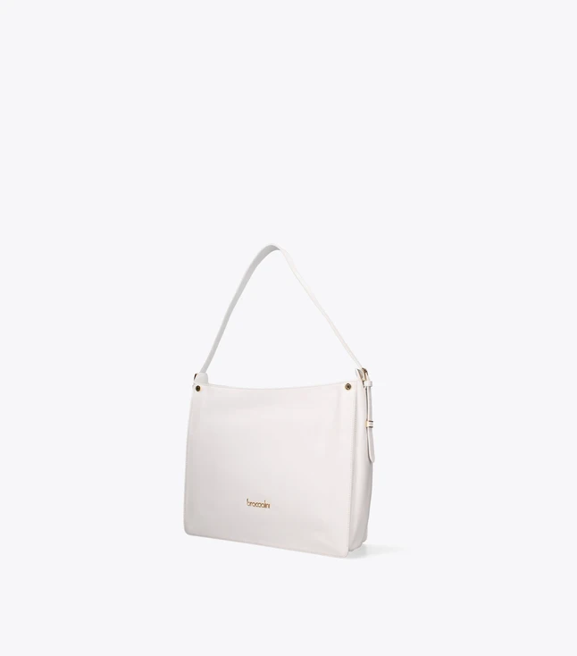 Elegant Leather Handbag with Magnetic Button Closure for Women
