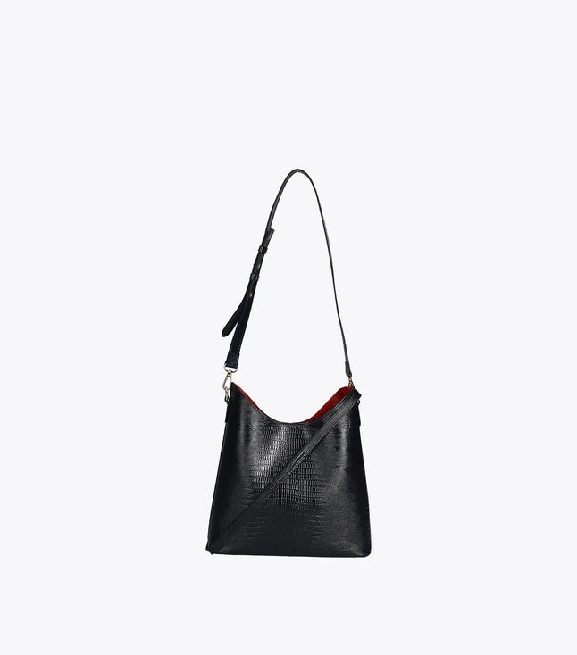 Vintage Leather Shoulder Bag for Women with Removable Clutch and Adjustable Strap
