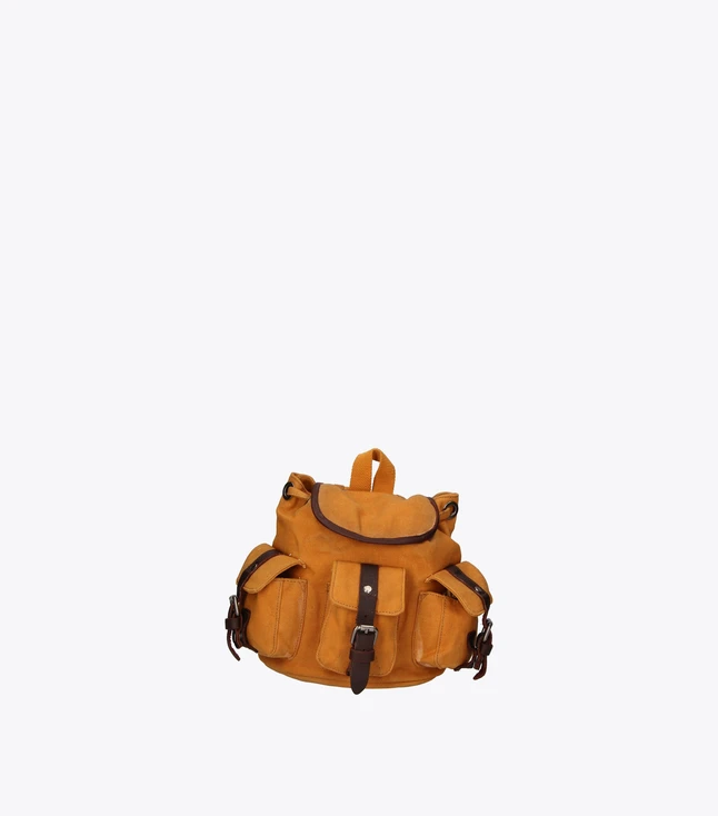 Casual Canvas and Genuine Leather Unisex Single Compartment Shoulder Bag for Travel
