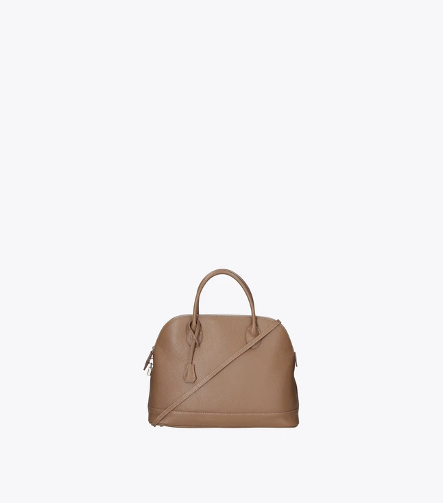 Vintage Leather Handbag for Women with Top Handle and Removable Shoulder Strap for Daily Use
