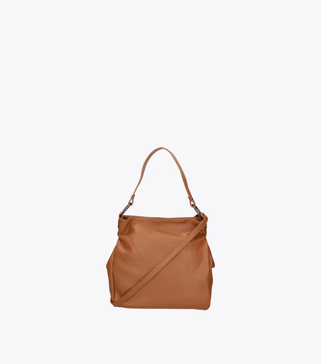 Stylish Italian Leather Shoulder Bag for Women with Removable Strap
