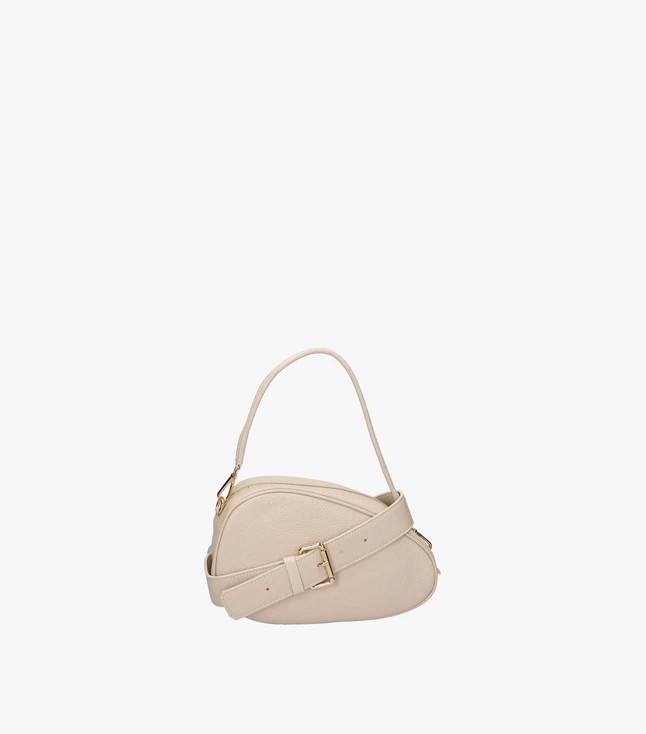 Minimalist Leather Shoulder Bag for Women with Handcrafted Italian Design
