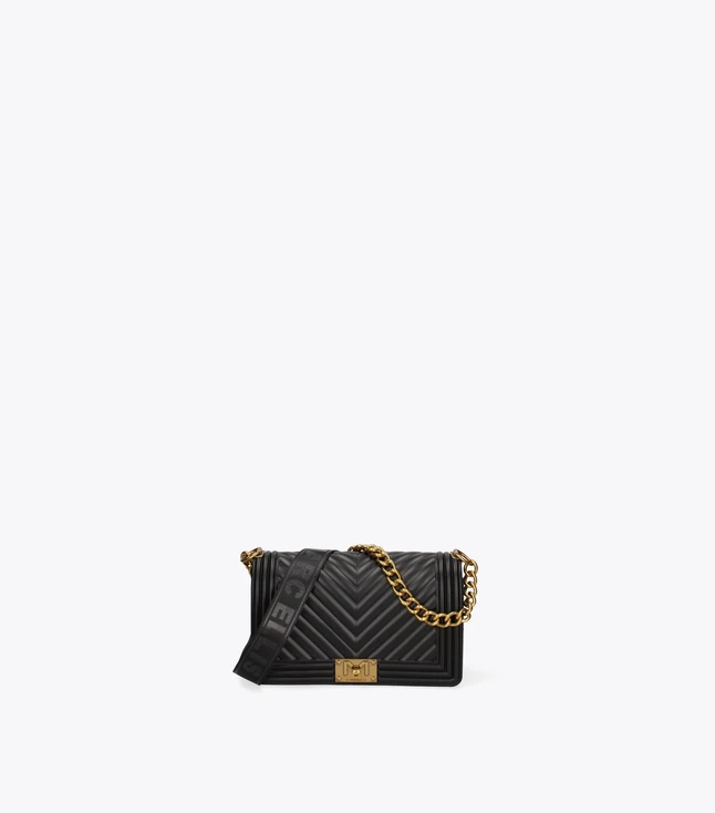 Quilted Chevron Leather Crossbody Bag for Evening And Everyday Use