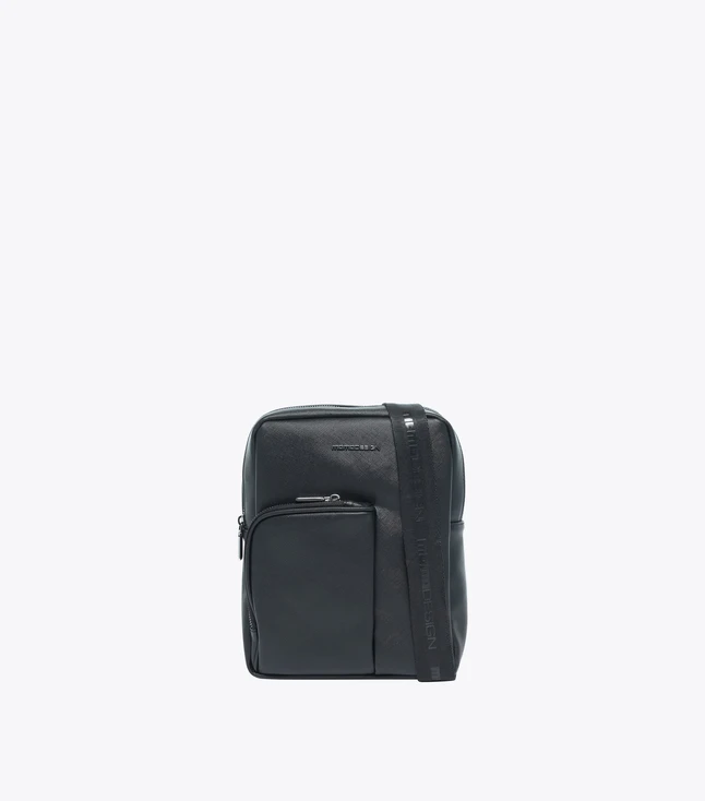 Casual Nylon Backpack for Men with Multiple Zippered Pockets and Handle Design
