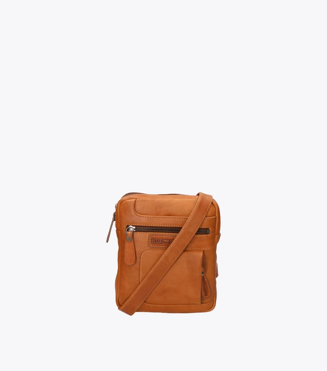 Vintage Leather Crossbody Bag for Men with Shoulder Strap for Daily Use

