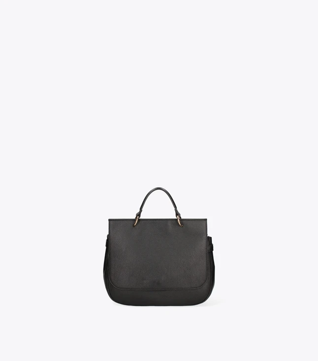 Vintage Vegan Leather Shoulder Bag with Bamboo Handle and Multiple Compartments for Women
