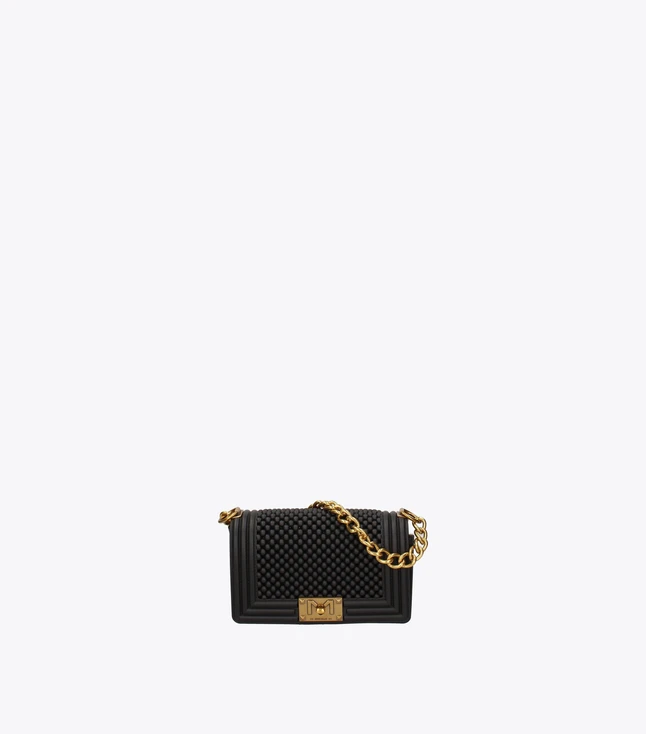 Stylish Italian Leather Shoulder Bag with Chain Handle for Women
