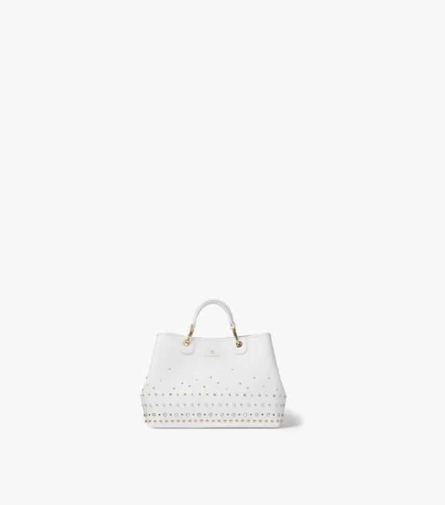 Elegant Leather Tote for Women with Internal Pockets and Magnetic Closure
