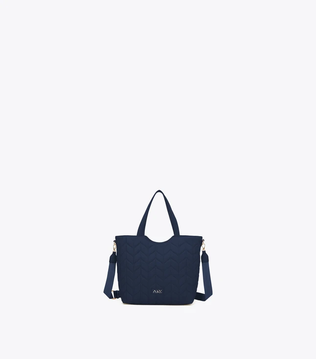 Nylon Quilted Tote Bag with Dual Handles And Detachable Crossbody Strap